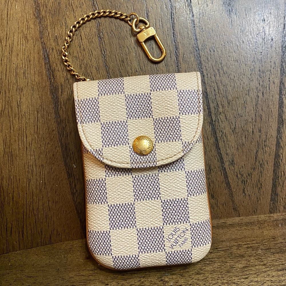 Luis Vuitton mm Damier Azur Etui pouch key pouch